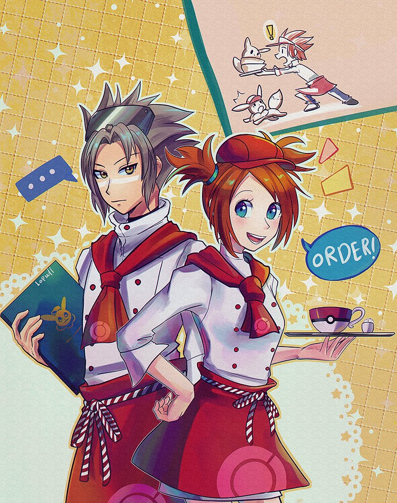 eevee, wes, rui, and michael (pokemon and 2 more) drawn by lopuii