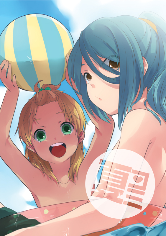 kazemaru ichirouta and miyasaka ryou (inazuma eleven) drawn by tomo_(sjim)