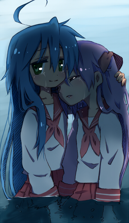 hiiragi kagami and izumi konata (lucky star) drawn by mono_(s-e-s)