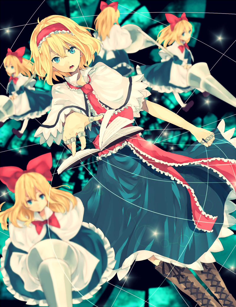 alice margatroid and shanghai doll (touhou) drawn by minazuki_(0038)