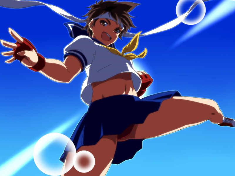 kasugano sakura (street fighter and 1 more) drawn by boko_(maniacpurple)