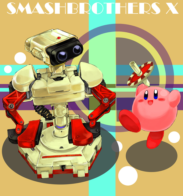kirby and family computer robot (kirby and 1 more) drawn by mikami