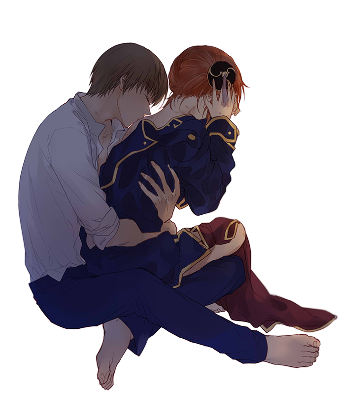 kagura and okita sougo (gintama) drawn by loli_bushi