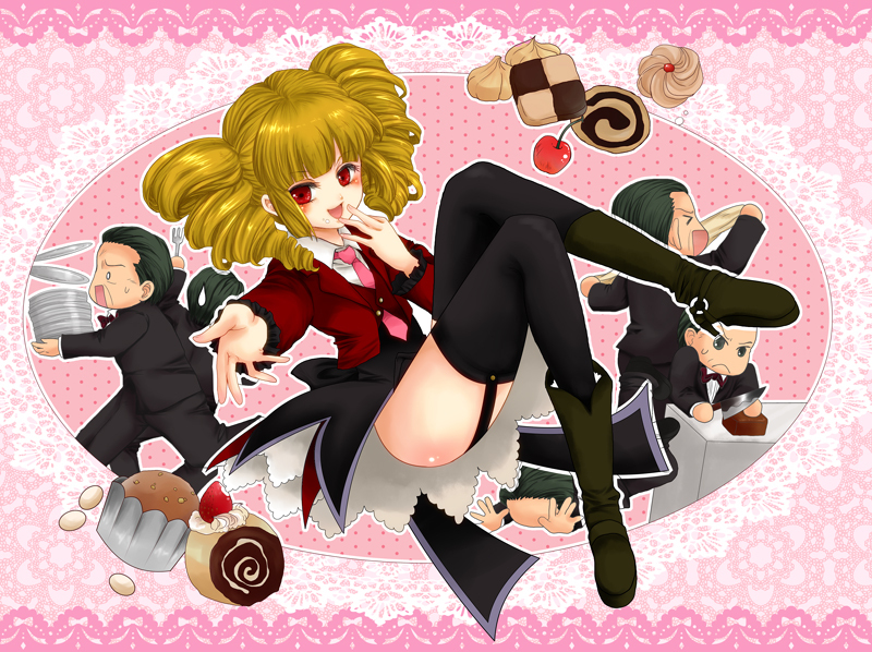 beelzebub and gouda toshirou (umineko no naku koro ni) drawn by vienetta