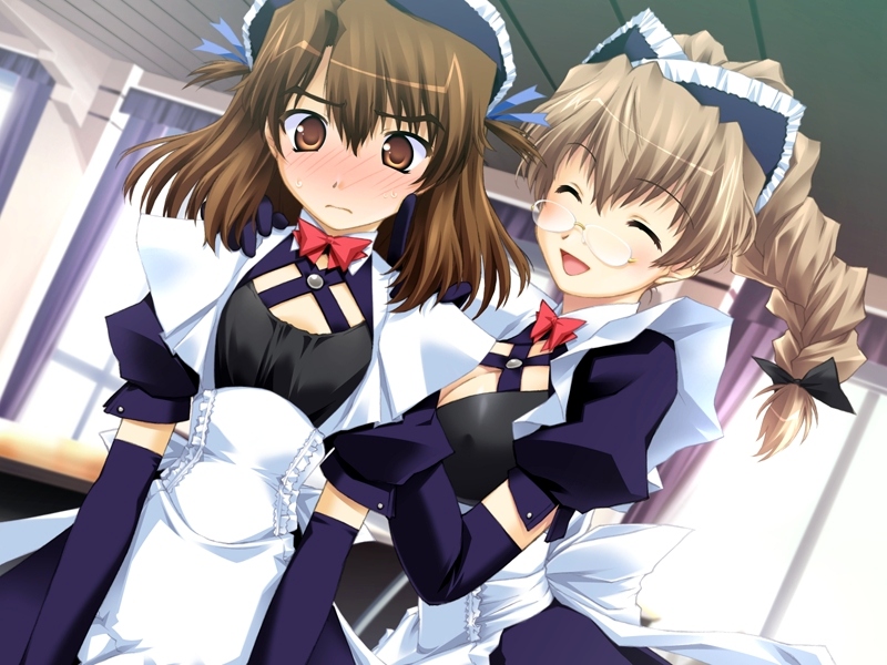totoki miu and tsuchimochi riku (emupii maid promotion master) drawn by tamahiyo