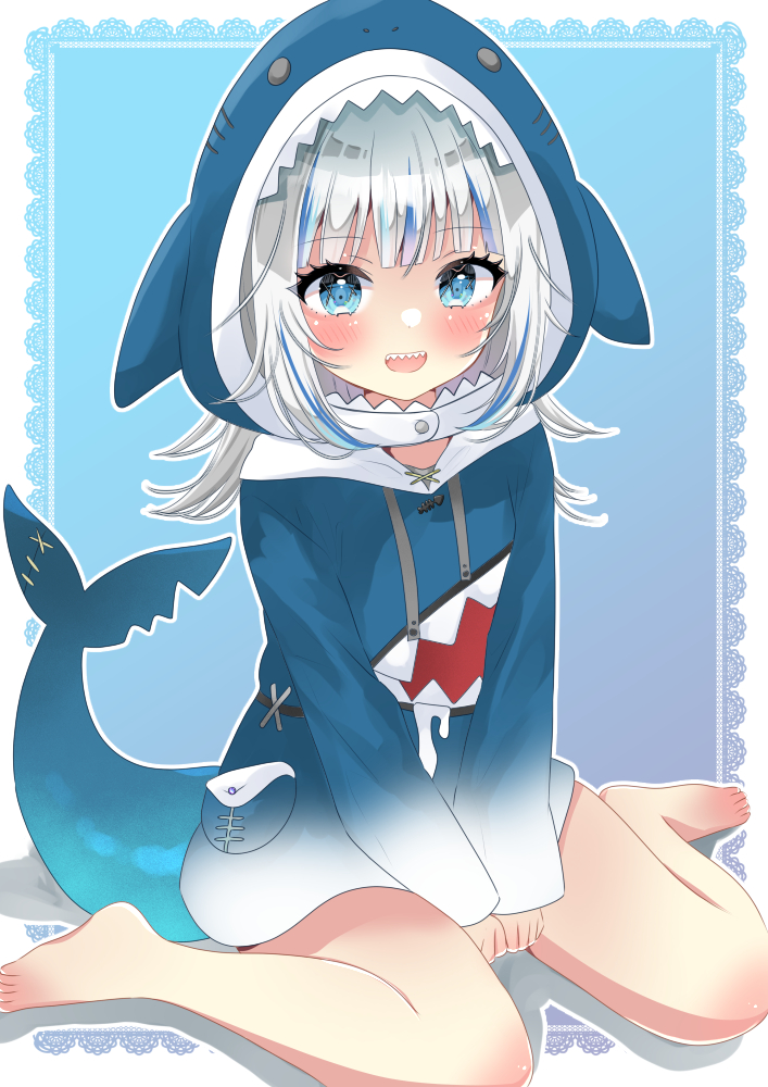 gawr gura (hololive and 1 more) drawn by rota_kokko