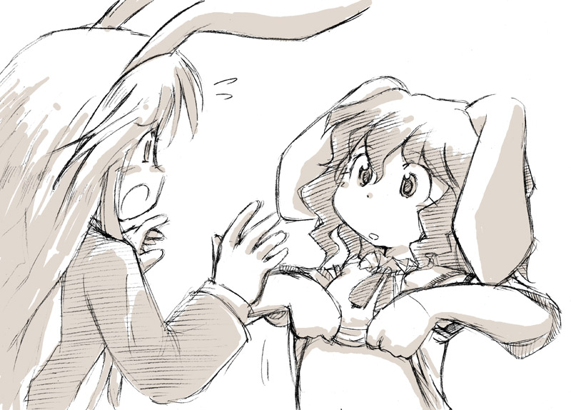 reisen udongein inaba and inaba tewi (touhou) drawn by e_saiba