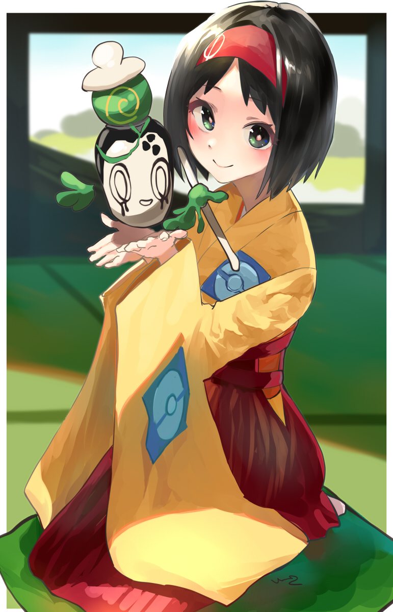 erika and poltchageist (pokemon and 1 more) drawn by e-co