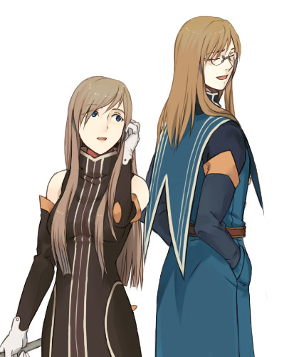 tear grants and jade curtiss (tales of and 1 more) drawn by mitsugo