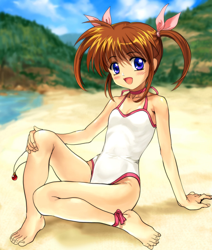 takamachi nanoha and raising heart (lyrical nanoha and 2 more) drawn by mutsuki_(moonknives)
