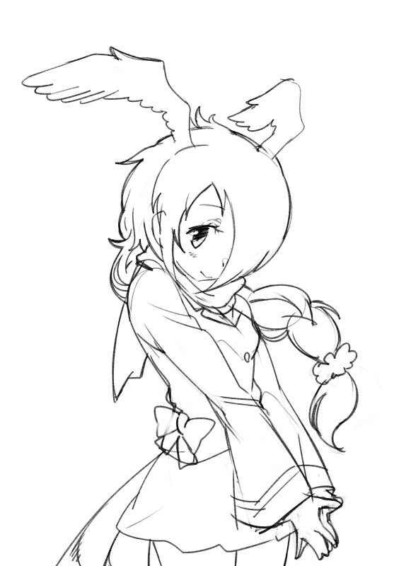 pink-backed pelican (kemono friends) drawn by kanemaru_(knmr_fd)