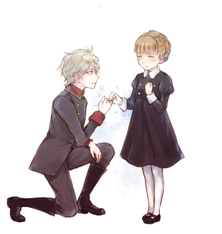 slaine troyard and eddelrittuo (aldnoah.zero) drawn by xsinon