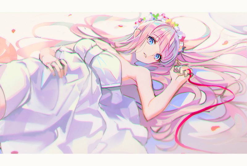 megurine luka (vocaloid and 1 more) drawn by oekaki_(5ekaki)
