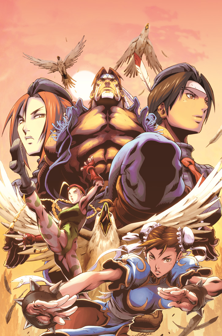 chun-li, cammy white, juli, thunder hawk, and noembelu (street fighter) drawn by alvin_lee, gary_yeung, and udon_entertainment