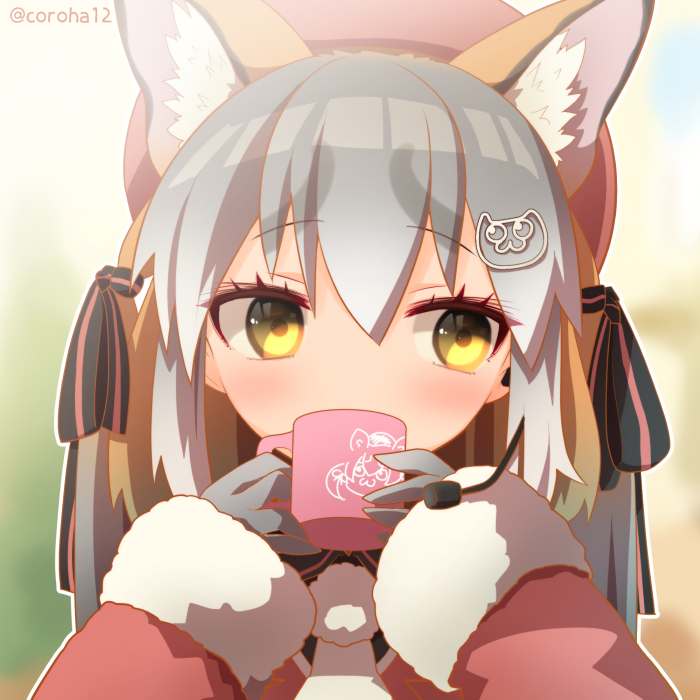 island fox and kanihai (kemono friends and 1 more) drawn by coroha