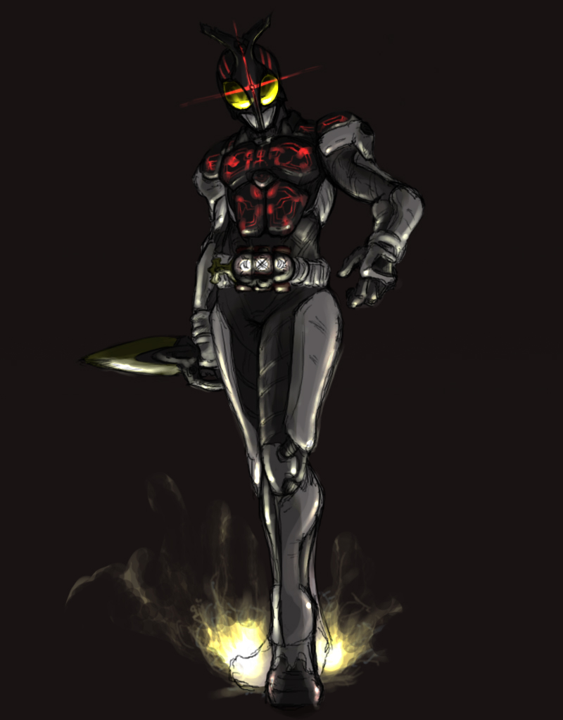 kamen rider dark kabuto (kamen rider and 1 more) drawn by paintedmike