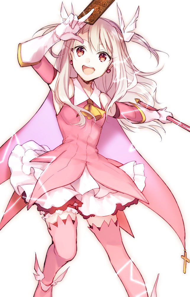 illyasviel von einzbern, prisma illya, and magical ruby (fate and 1 more) drawn by wowishi