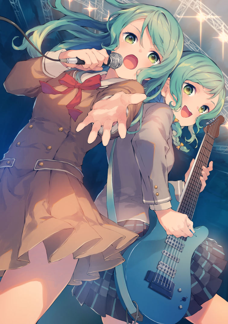 hikawa sayo and hikawa hina (bang dream!) drawn by tamaki_iori
