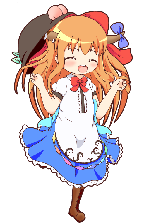 hinanawi tenshi and ibuki suika (touhou) drawn by mochigome_(mosamosa7)
