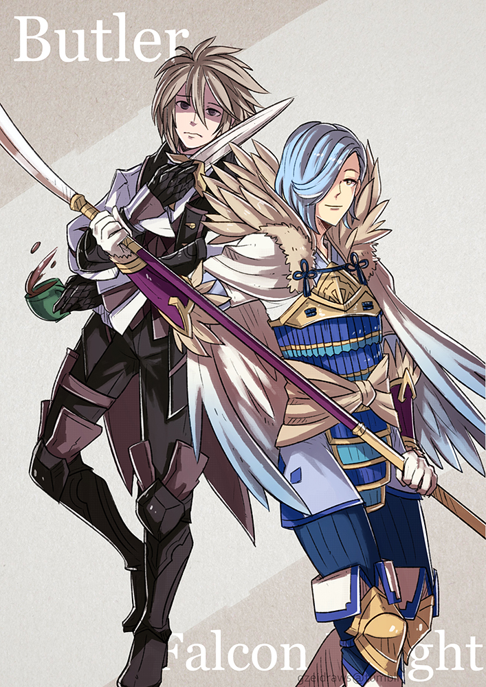 shigure and dwyer (fire emblem and 1 more) drawn by gzei