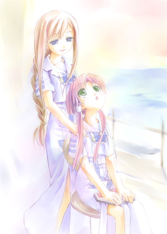 mizunashi akari and alicia florence (aria) drawn by takoyaki_(roast)