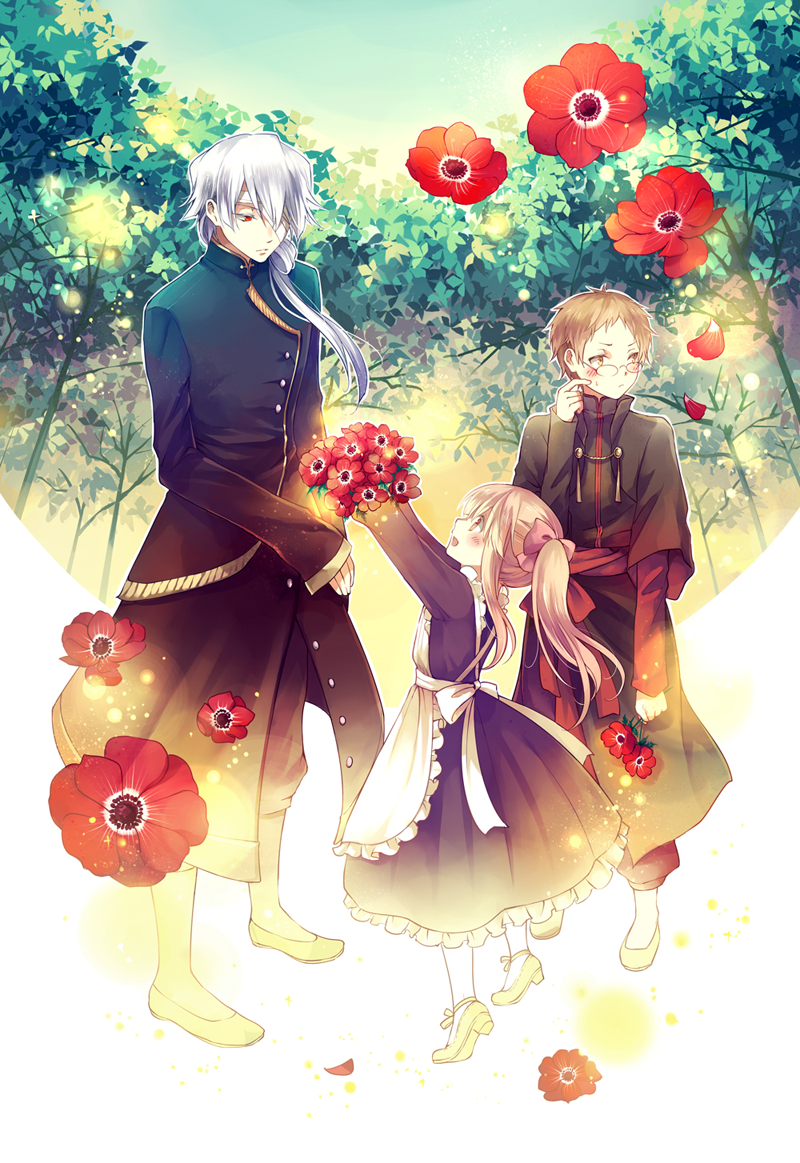 xerxes break, sharon rainsworth, and reim lunettes (pandora hearts) drawn by winniconan