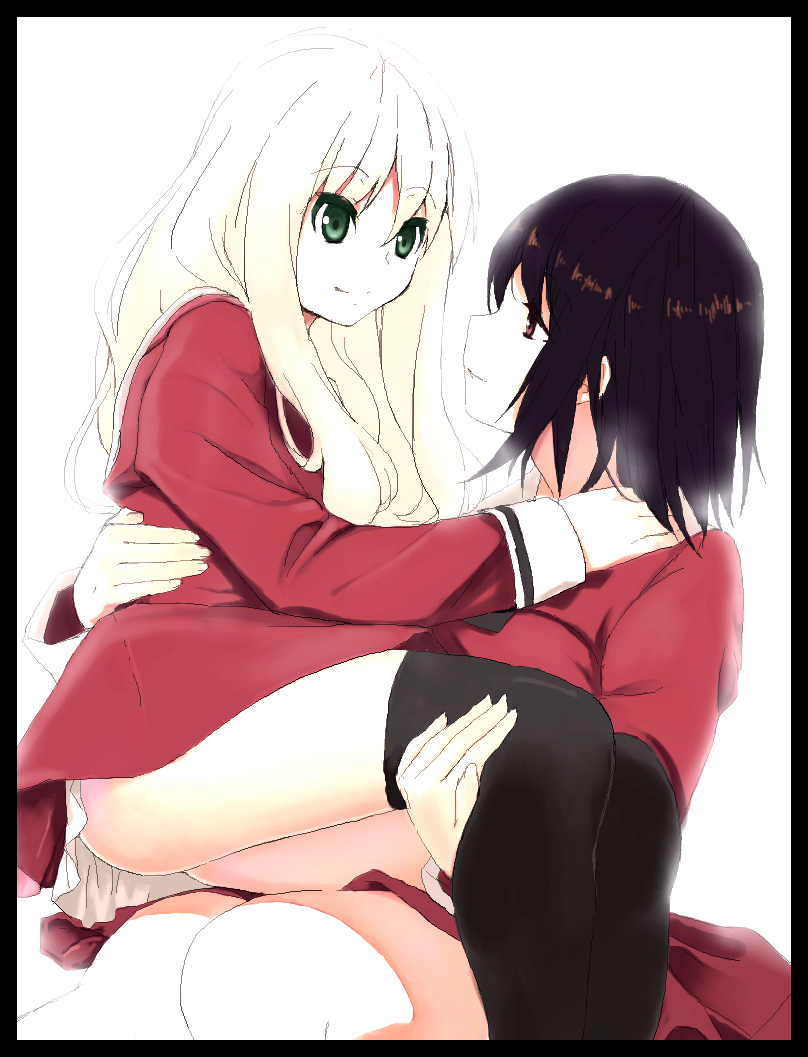 kawamura reo and sawaguchi mai (sono hanabira ni kuchizuke wo) drawn by kirisato_itsuki