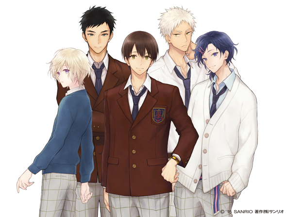 mizuno yuu, nishimiya ryou, minamoto seiichirou, yoshino shunsuke, and hasegawa kouta (sanrio and 1 more)