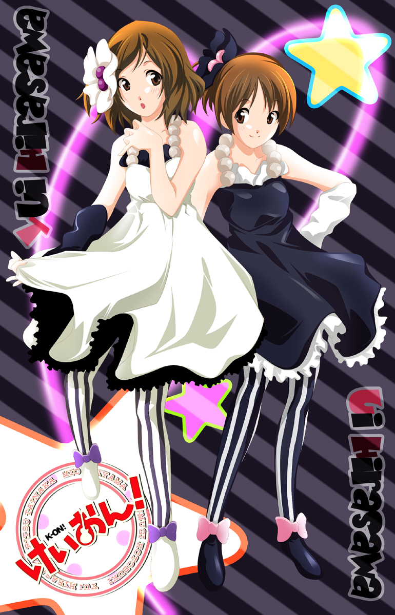 hirasawa yui and hirasawa ui (k-on!) drawn by akaho_sakura
