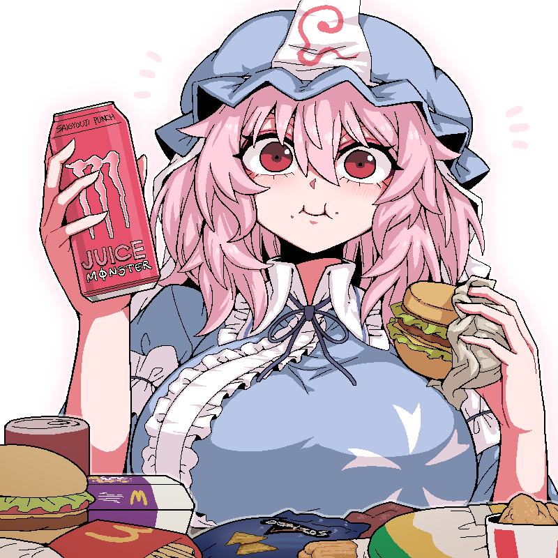saigyouji yuyuko (touhou and 1 more) drawn by formicid