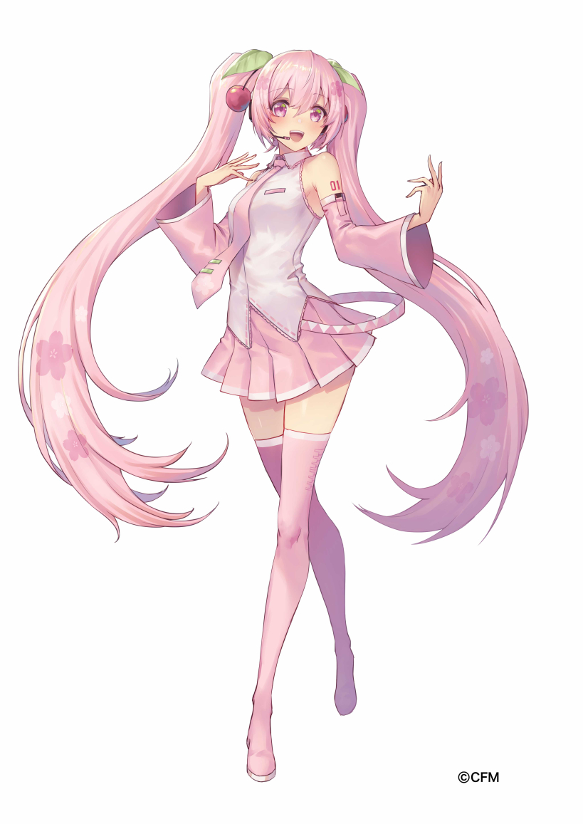 hatsune miku and sakura miku (vocaloid) drawn by oukawa_yuu