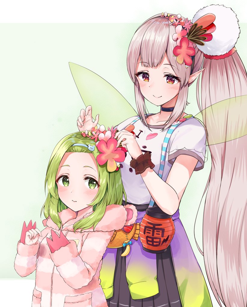 morinaka kazaki and elu (nijisanji) drawn by racchi.
