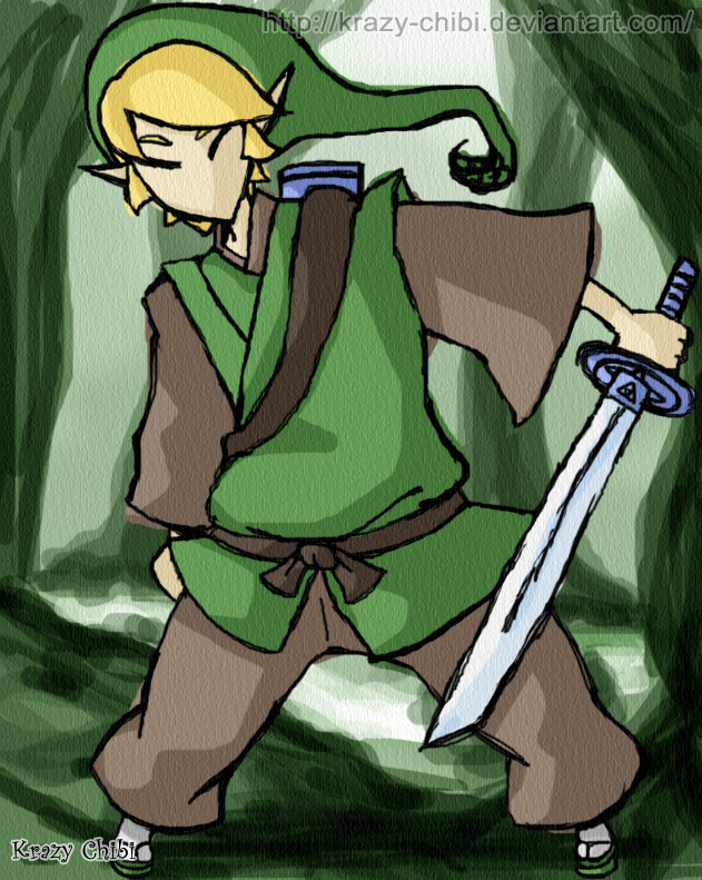 link (the legend of zelda and 1 more) drawn by krazy-chibi