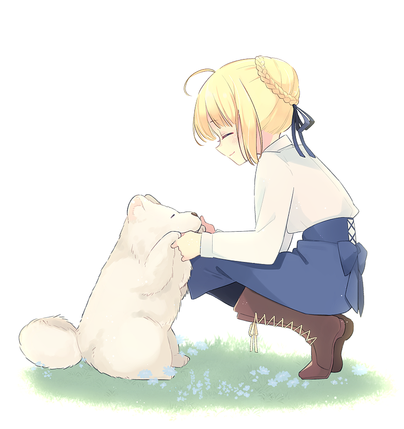 artoria pendragon and saber (fate and 1 more) drawn by 87banana