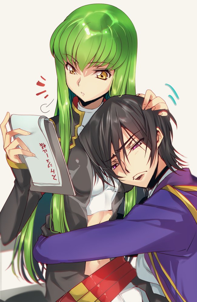 c.c. and lelouch vi britannia (code geass) drawn by creayus