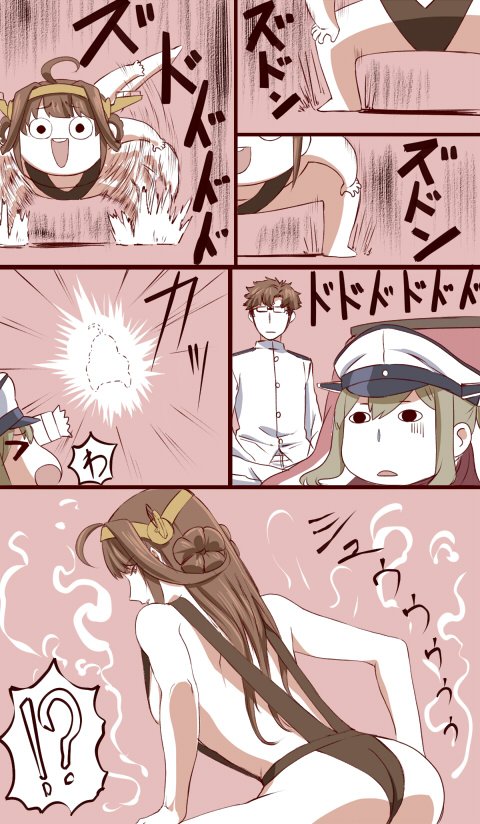 admiral, kongou, and graf zeppelin (kantai collection) drawn by ishii_hisao