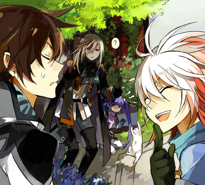 sophie, asbel lhant, pascal, and richard (tales of and 1 more) drawn by starshadowmagician