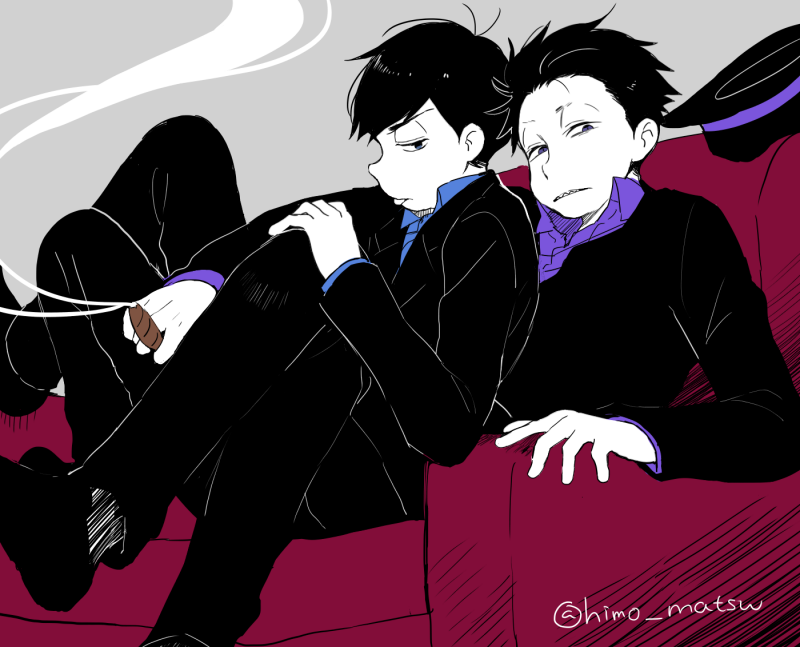 matsuno karamatsu and matsuno ichimatsu (osomatsu and 2 more) drawn by himoshiki