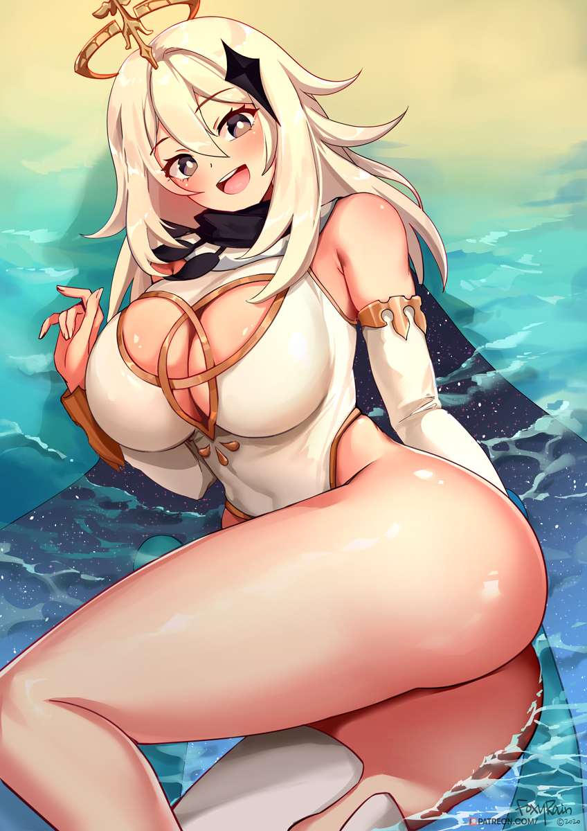 paimon (genshin impact) drawn by foxyreine
