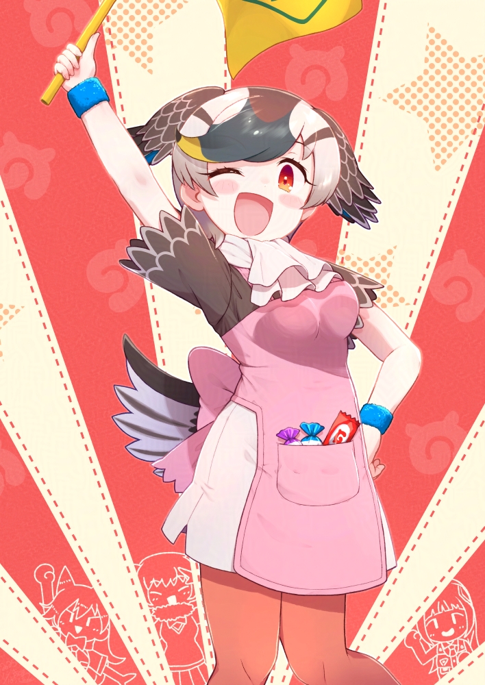 black-tailed prairie dog, red-eared slider, and spot-billed duck (kemono friends) drawn by kitsunetsuki_itsuki