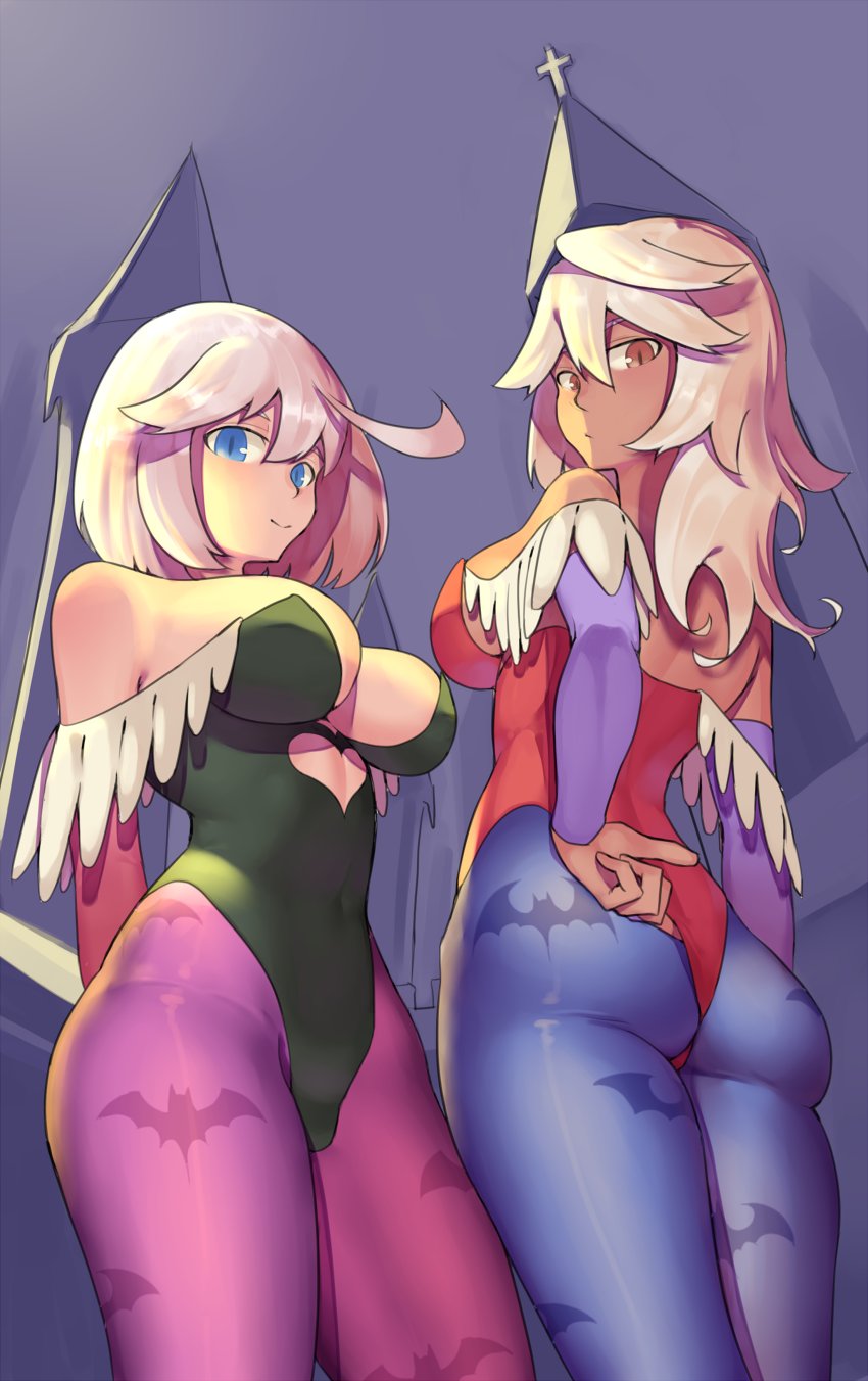 morrigan aensland, lilith, ramlethal valentine, and elphelt valentine (guilty gear and 2 more) drawn by suwaiya