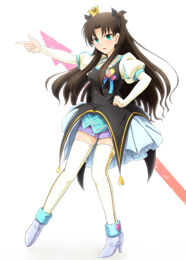 tohsaka rin and shibuya rin (fate and 3 more) drawn by diesel-turbo