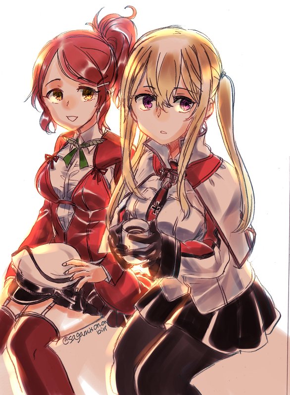 graf zeppelin and aquila (kantai collection) drawn by sagamiso