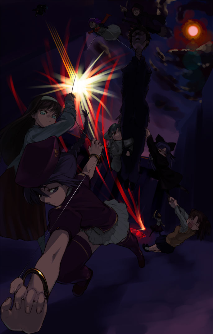 arcueid brunestud, tohno akiha, kohaku, len, sion eltnam, and 5 more (tsukihime and 1 more) drawn by negy