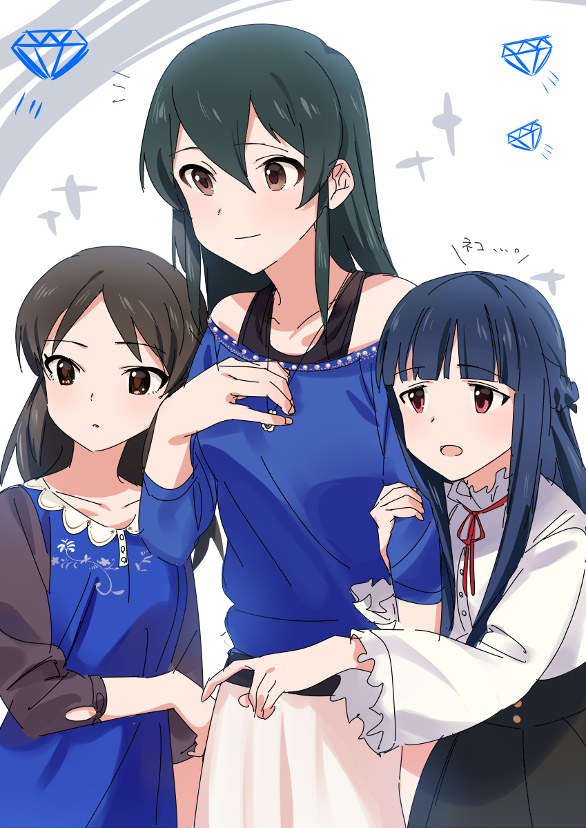 tachibana arisu, sajo yukimi, and ohishi izumi (idolmaster and 1 more) drawn by yomosaka