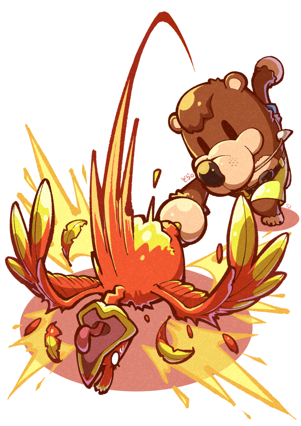 kazooie and banjo (super smash bros. and 1 more) drawn by 04sora40