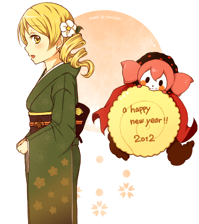 tomoe mami and charlotte (mahou shoujo madoka magica) drawn by ayuta