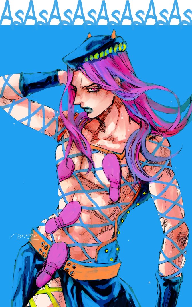 narciso anasui (jojo no kimyou na bouken and 1 more) drawn by akono