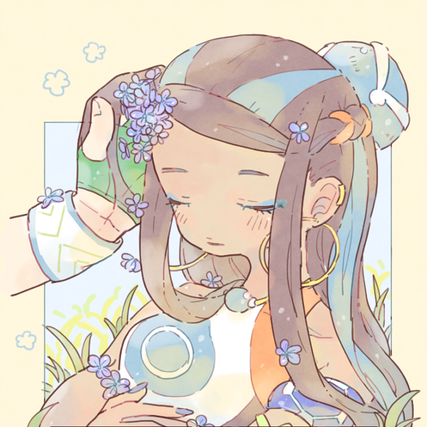 nessa and milo (pokemon and 1 more) drawn by katiko