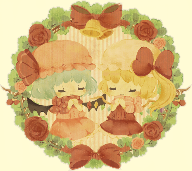 remilia scarlet and flandre scarlet (touhou) drawn by chitane_ume
